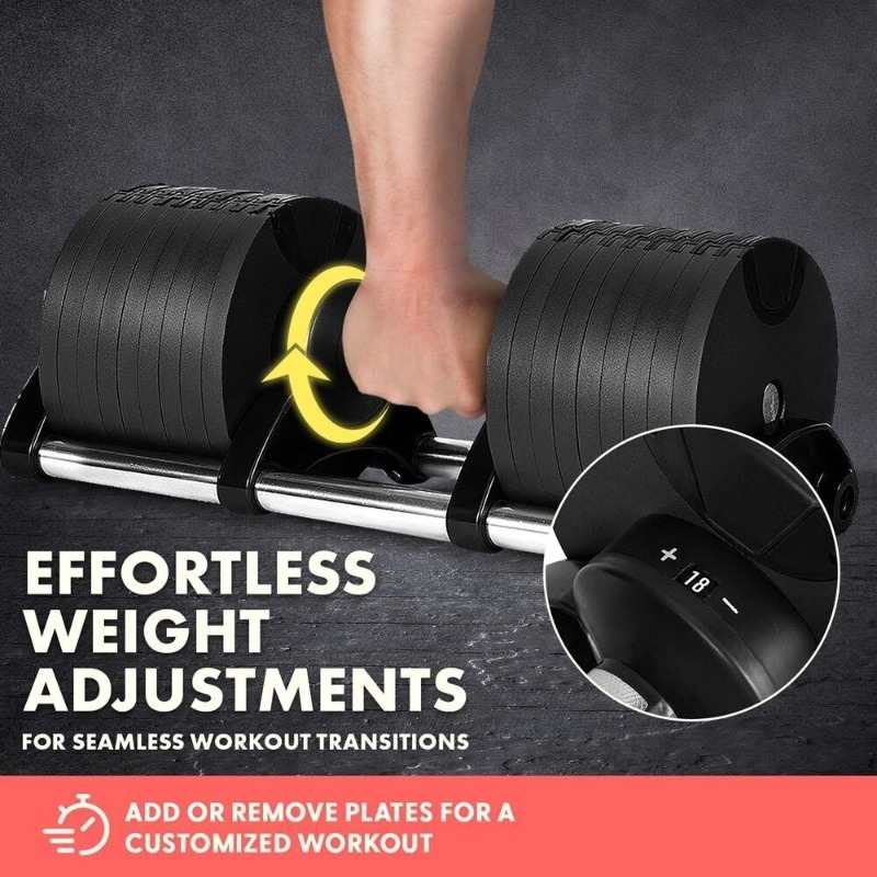 Adjustable Dumbbell Pair 40Kg - Grote fitnessapparatuur 70 lbs verstelbare dumbbell