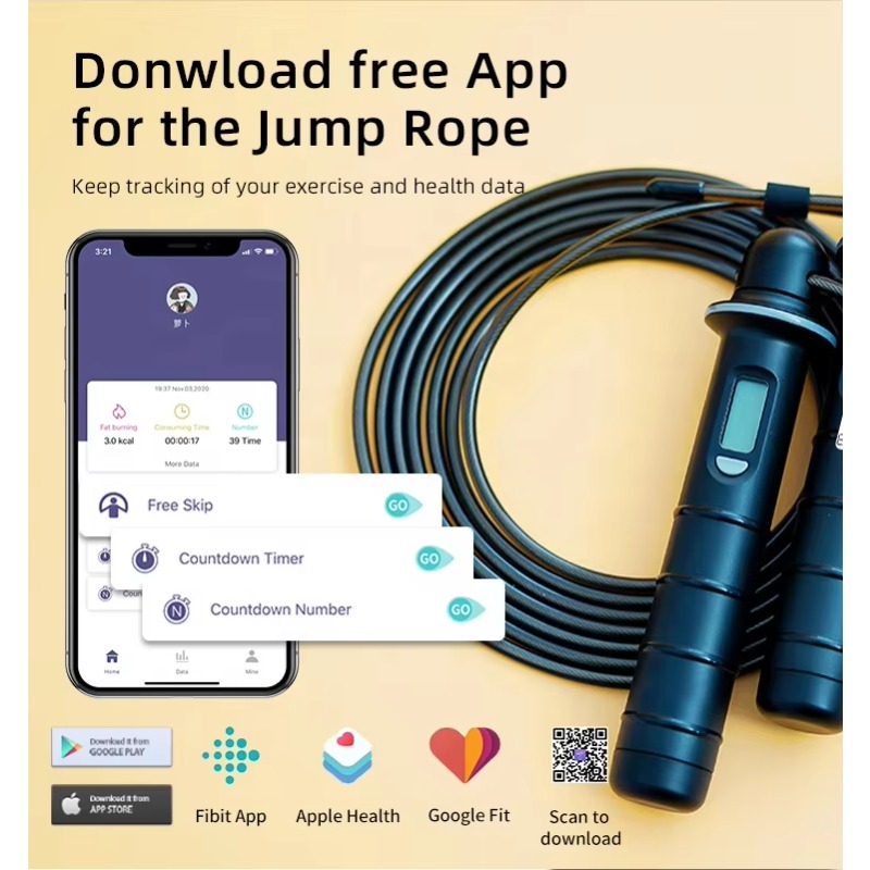 Smart Jump Rope Digital Counter - Hete verkoop groothandel calorie-teller draadloze SDK
