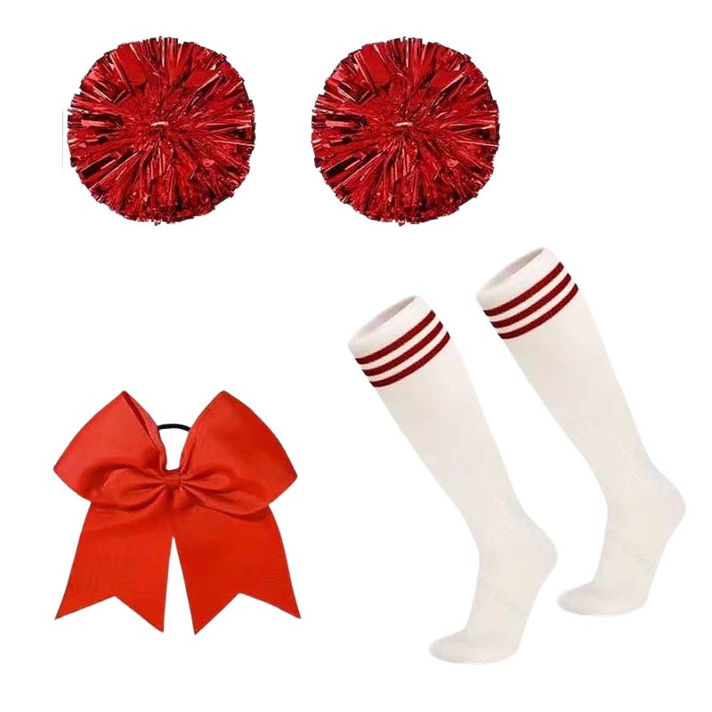 Team Sports - 4-delige cheerleader pompons set met haarbandjes,