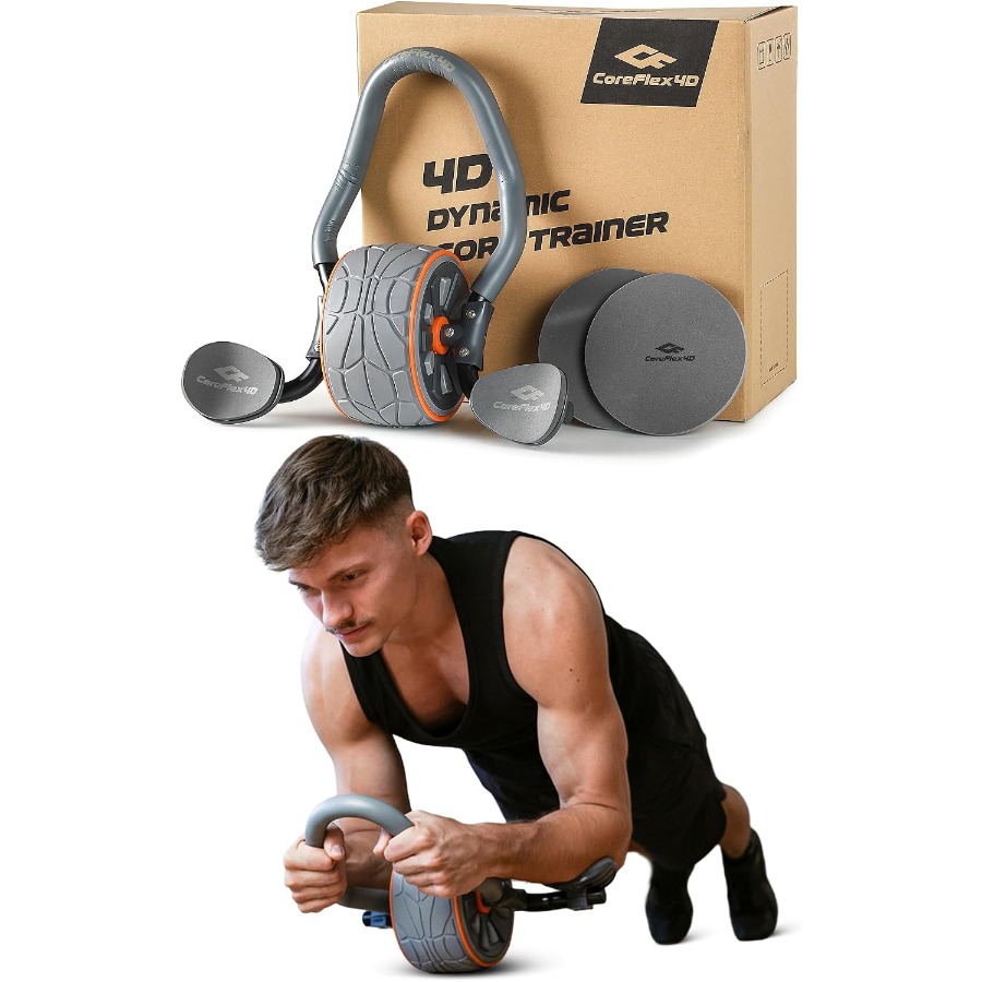 Ab Roller Wheel With Elbow Support - CoreFlex4D buikspierwiel met elleboogsteun, een 4D-trainer