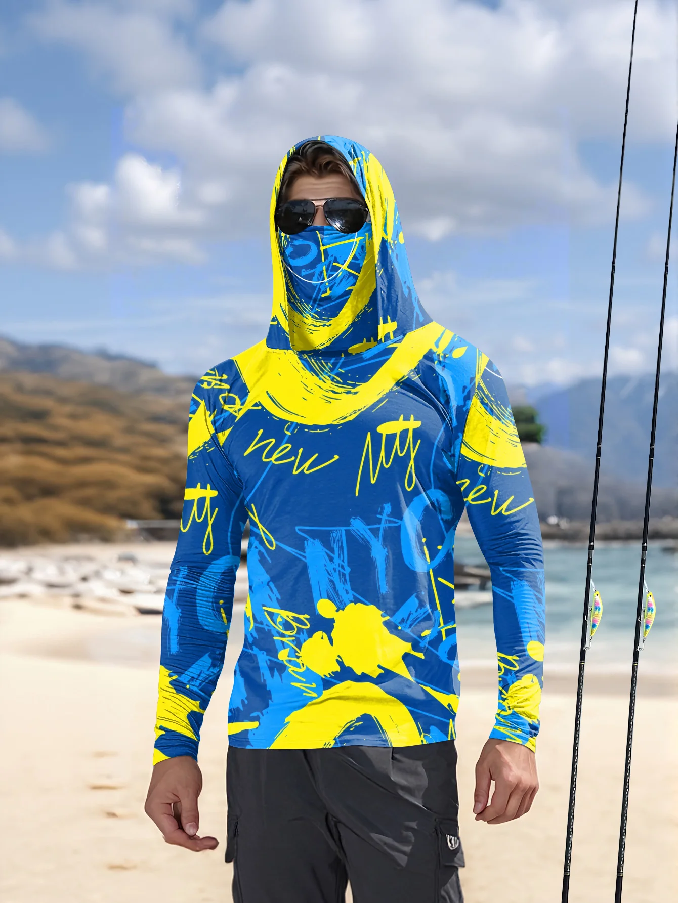 Hiking - Heren visserskleding met capuchon en UV-bescherming,