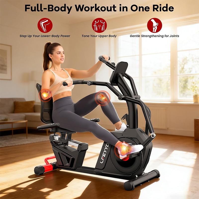 Pooboo Recumbent hometrainer,  - Exercise Bike Magnetic Resistance recensie en prijs