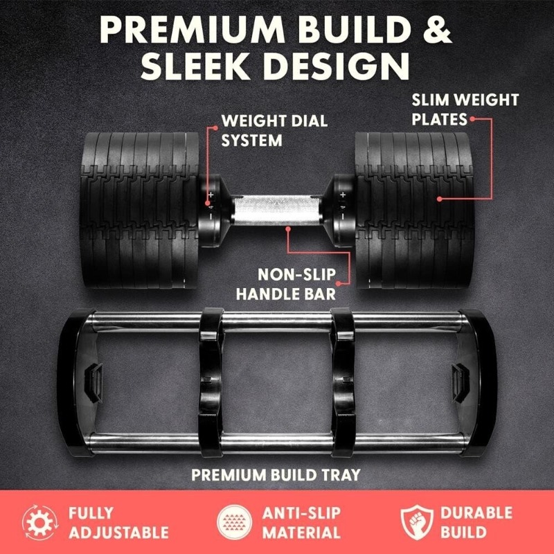 Grote fitnessapparatuur 70 lbs - Adjustable Dumbbell Pair 40Kg recensie en prijs